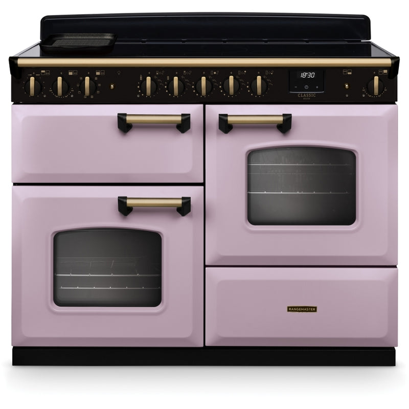 Rangemaster Classic Deluxe - Heather/Antique Brass 110cm Range Cooker - Induction Hob - A Rated