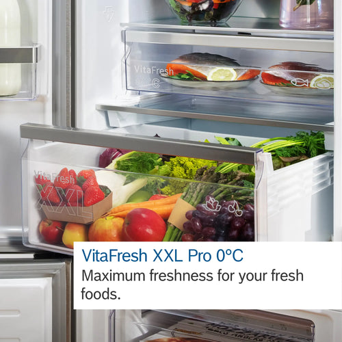 Bosch Series 6 KGN39AWCTG - White Freestanding 70/30 Frost Free Fridge Freezer - C energy