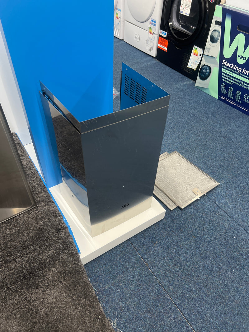 AEG DBB5960HM 90cm Stainless Steel Box Wall Hood - Plus Touch on Glass - LED lamps - Unboxed