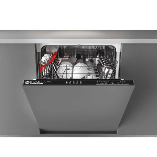 Hoover HRIN 2L360PB-80 - Black Integrated Dishwasher - E energy - Display