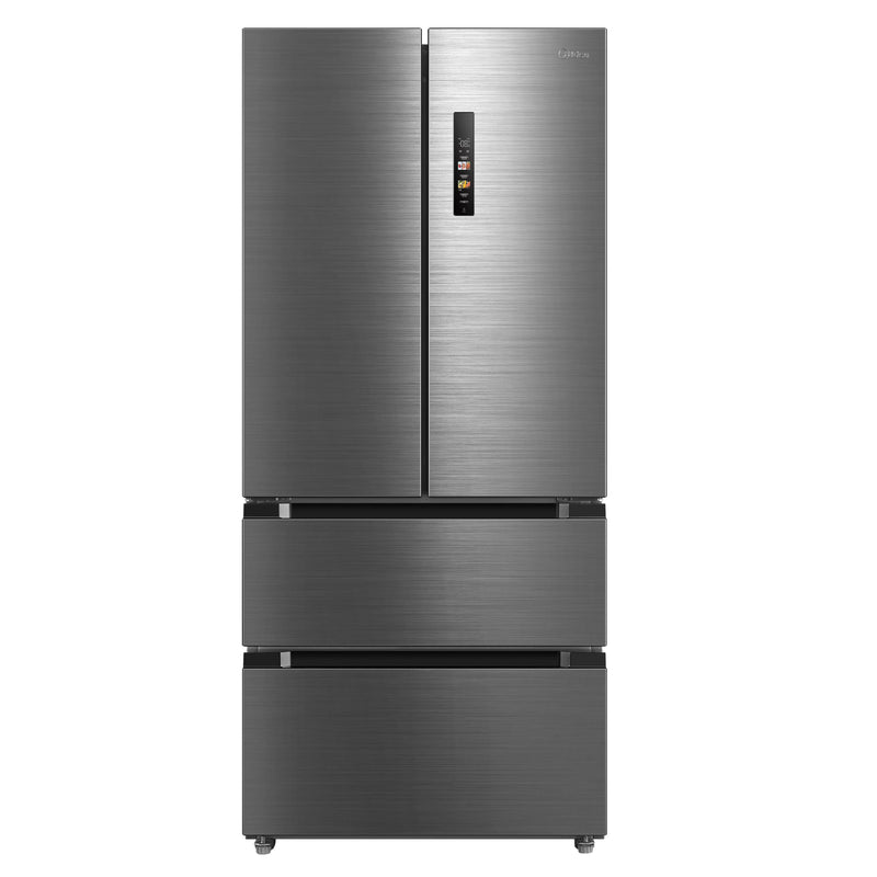 Midea MDRF692FIE46 - Inox 516L American Fridge Freezer - French Door & Freezer Drawer - No Frost - E Energy