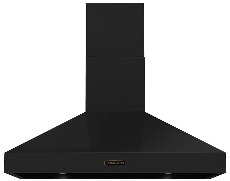 Rangemaster RDLXHD110PGBL/AB1 110 Deluxe Hood - Gloss Black / Antique Brass