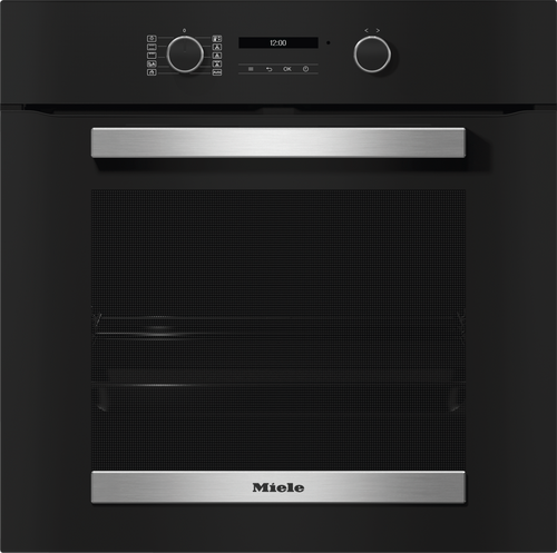 Miele H 2465 BP ACTIVE - Black Stainless Steel Single Oven - Pyrolytic - A+ Energy