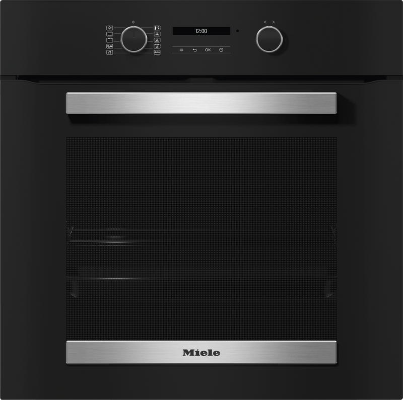 Miele H 2465 BP ACTIVE - Black Stainless Steel Single Oven - Pyrolytic - A+ Energy