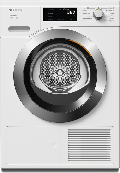 Miele TEH785WP - Lotus White 9KG Heat Pump Tumble Dryer - A+++ Energy
