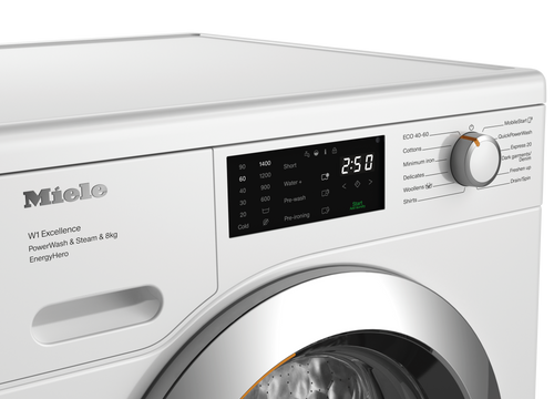 Miele WEE385 WCS PWash&Steam&8kg - Lotus White 8KG Washing Machine - 1400 RPM - A Energy