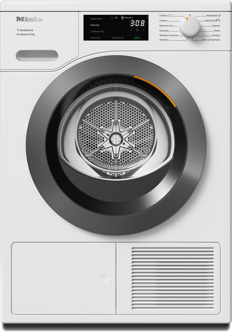 Miele TED645WP - Lotus White 9KG Heat Pump Tumble Dryer - A+++ Energy