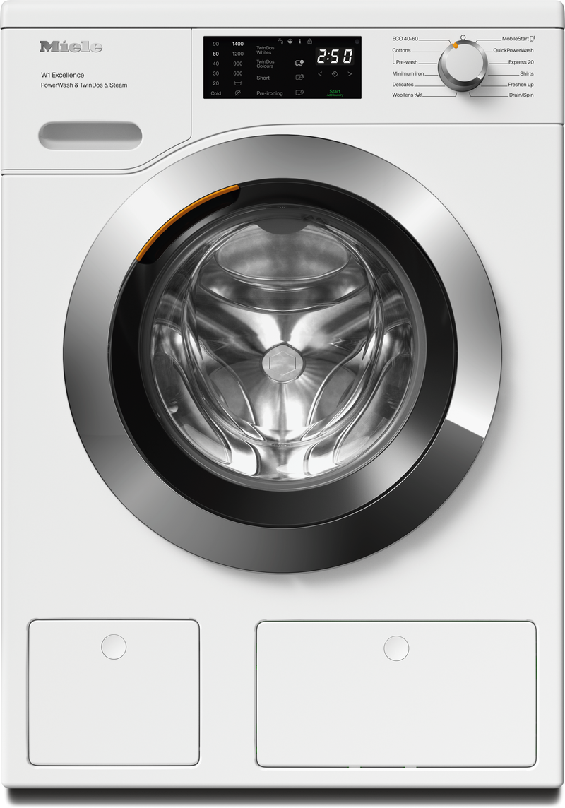 Miele WEG885 WCS PWash&TDos&Steam - Lotus White 9KG Washing Machine - 1400 RPM - A Energy