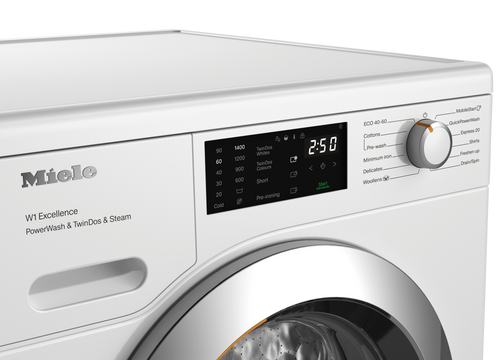 Miele WEG885 WCS PWash&TDos&Steam - Lotus White 9KG Washing Machine - 1400 RPM - A Energy