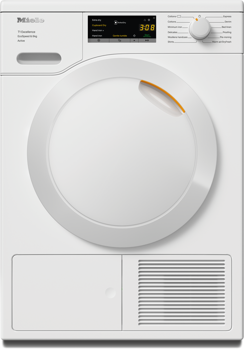 Miele TEA525WP - Silver 8KG Heat Pump Tumble Dryer