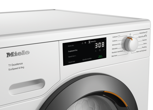 Miele TEC645WP - Lotus White 8KG Heat Pump Tumble Dryer - A+++ Energy