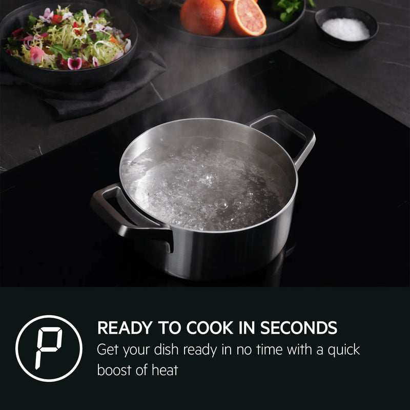 AEG TO84IA00FB - Black 78cm Induction Hob - 4 Zones with Hob2Hood