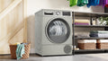 Bosch Series 6 WQG245S9GB - Silver 9KG Heat Pump Condenser Dryer, - A++ energy
