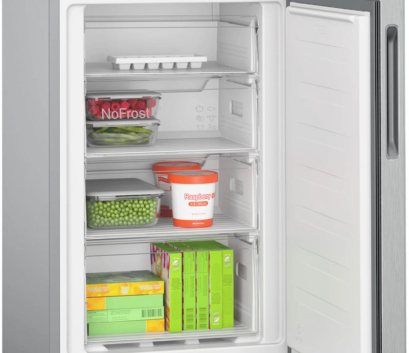Bosch Series 2 KGN27NLEAG - Silver Freestanding 50/50 Frost Free Fridge Freezer - E energy