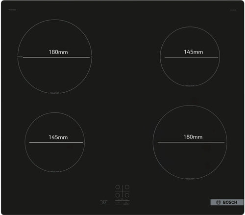 Bosch Series 2 PUG61RAA5B - Black 4 Zone Induction Hob - Display