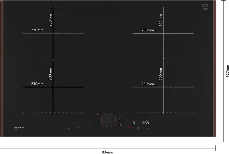 NEFF T68YYY4C0 - Induction Hob - 80cm - 4 Zone Flex Design