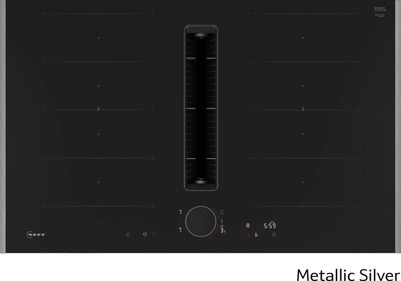 Neff V68YYX4C0 Induction Hob with Integrated Ventilation - 80cm Flex Design - 4 Zones - B Energy