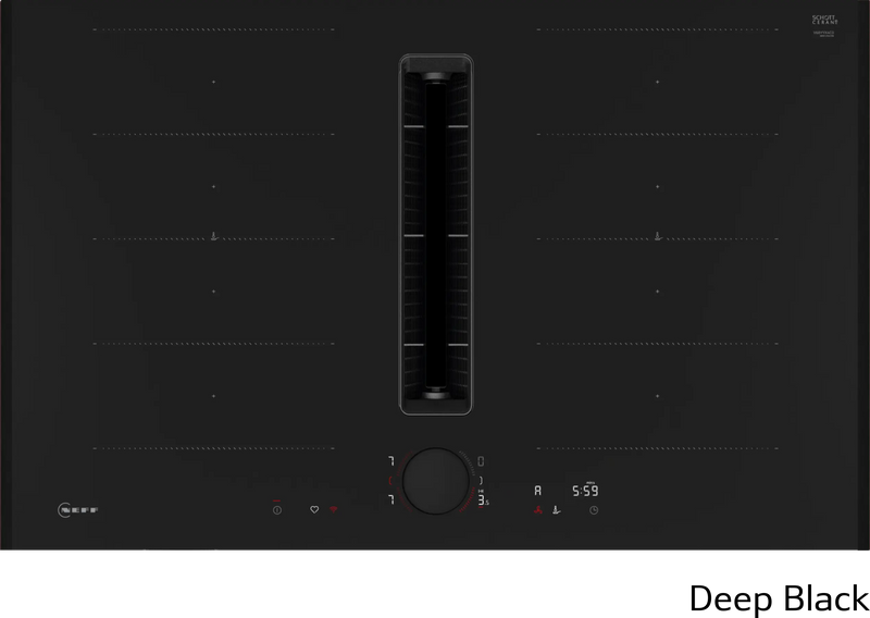 Neff V68YYX4C0 Induction Hob with Integrated Ventilation - 80cm Flex Design - 4 Zones - B Energy