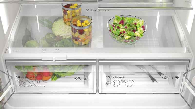 Bosch KFD96APEA - Stainless steel Side By Side Frost Free Fridge Freezer - E energy