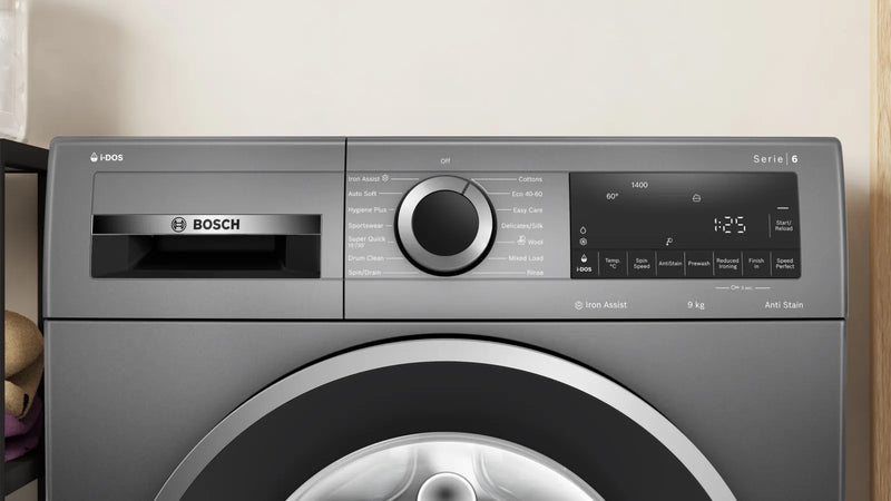 Bosch WGG244FCGB - Graphite Freestanding 9KG Washing Machine - 1400 RPM - A energy