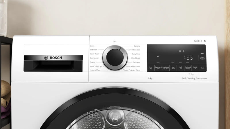Bosch Series 6 WQG245A0GB - White 9KG Dryer - A+++ energy
