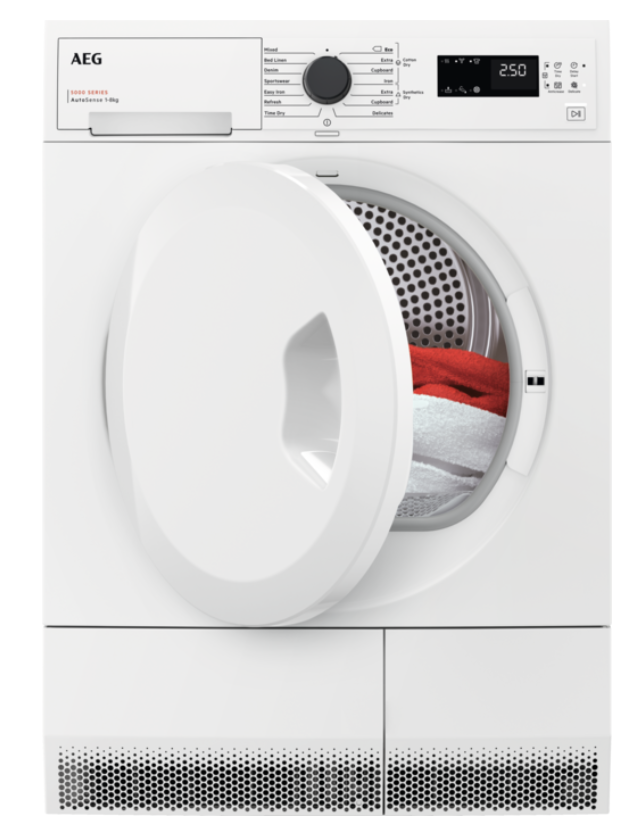 AEG TXC508B2B - White 8KG Condenser Tumble Dryer - B energy