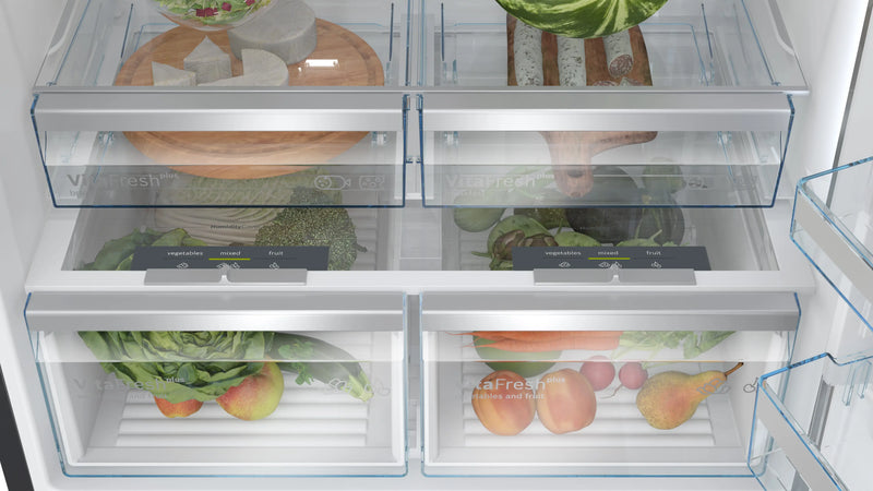 Bosch Series 8 KGP86AXB0N - Black Steel Fridge Freezer - 621L - B Energy
