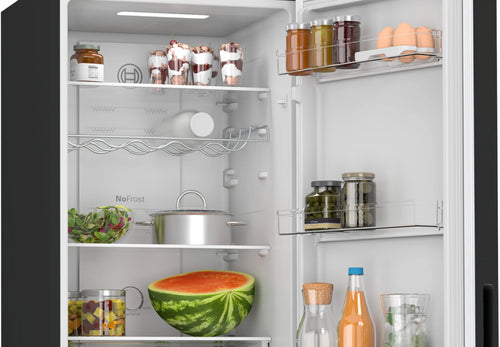 Bosch Series 2 KGN27NBEAG - Black Freestanding 50/50 Frost Free Fridge Freezer - E energy - Display