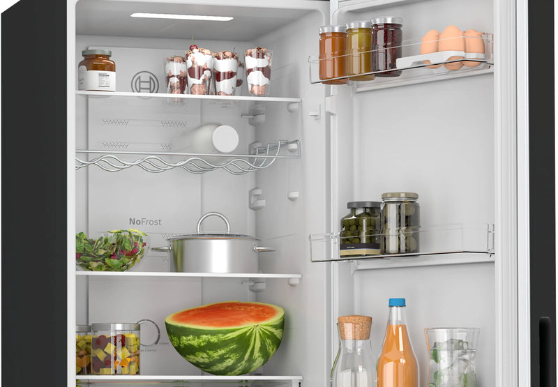 Bosch Series 2 KGN27NBEAG - Black Freestanding 50/50 Frost Free Fridge Freezer - E energy - Display
