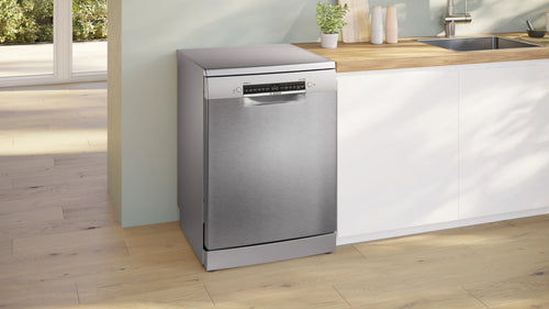 Bosch Series 4 SMS4EKI06G - Silver Freestanding Dishwasher - B energy