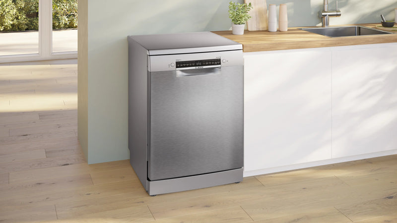 Bosch Series 6 SMS6ZCI10G - Silver Freestanding Dishwasher - B energy