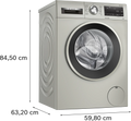 Bosch Series 6 WGG254ZSGB - Silver Freestanding 10KG Washing Machine - 1400 RPM - A energy