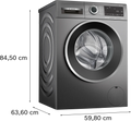 Bosch Series 6 WGG244ZCGB - Graphite Freestanding 9KG Washing Machine - 1400 RPM - A energy