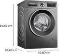 Bosch Series 6 WGG244FCGB - Graphite Freestanding 9KG Washing Machine - 1400 RPM - A energy