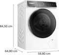 Bosch Series 8 WGB256A1GB - White Freestanding 10KG Washing Machine - 1400 RPM - A energy