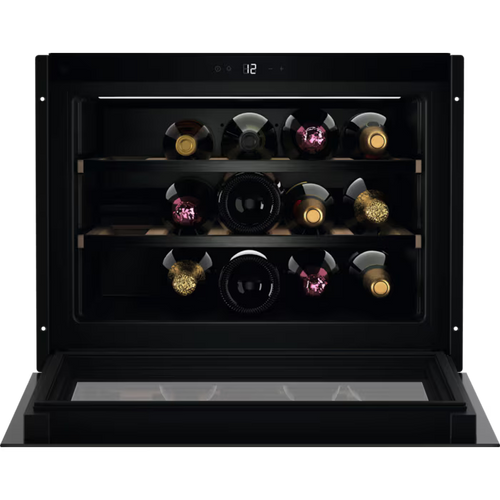 AEG NKW8P21KAB - Black 18 Bottle Wine Cooler - 45cm Integrated