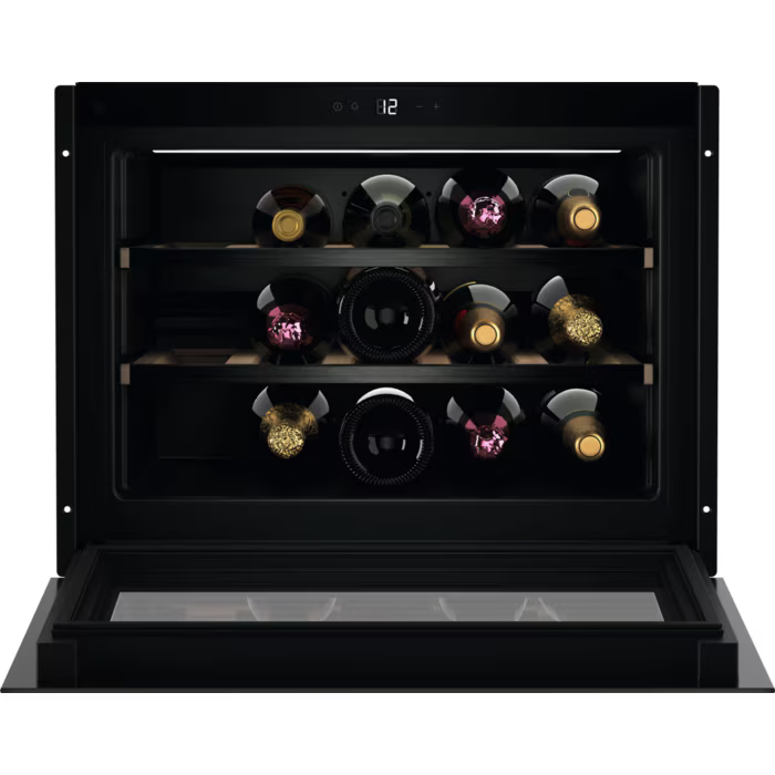 AEG NKW8P21KAB - Black 18 Bottle Wine Cooler - 45cm Integrated
