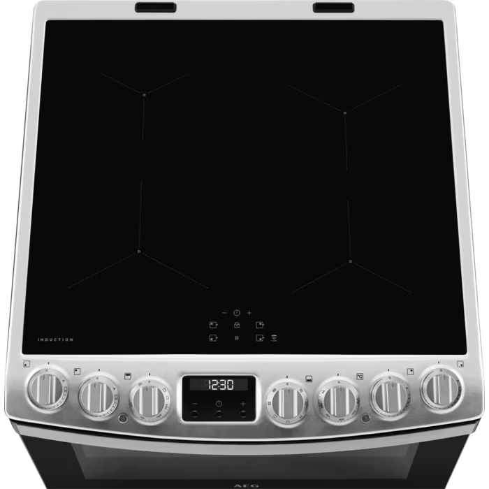 AEG CIB6734ACM - Stainless Steel Induction Electric Cooker with Double Oven - 73/39 Litres - A energy