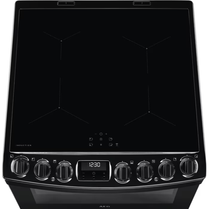 AEG CIB6743ACB - Black Induction Electric Cooker with Double Oven - 73/39 L - A Energy Rating
