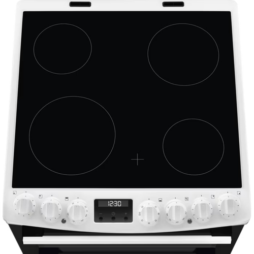 AEG CCX6740ACW - White Ceramic Electric Cooker with Double Oven - 73/39L Oven Capacity - A Energy Rating