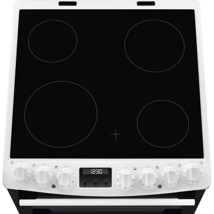 AEG CCX6740ACW - White Ceramic Electric Cooker with Double Oven - 73/39L Oven Capacity - A Energy Rating