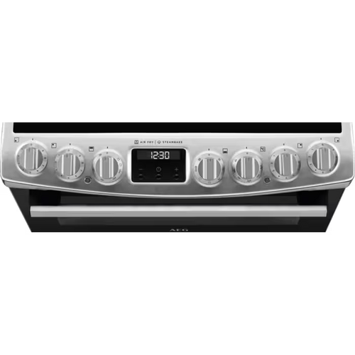 AEG CCX6740ACM - Stainless Steel Double Oven Electric Cooker - 4 Zone Ceramic Hob - A Energy Rating