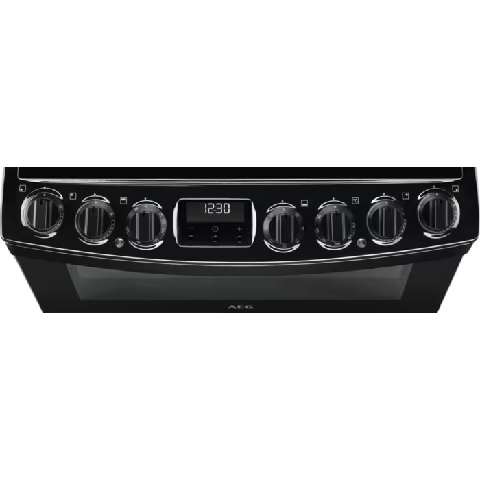 AEG CIB6743ACB - Black Induction Electric Cooker with Double Oven - 73/39 L - A Energy Rating
