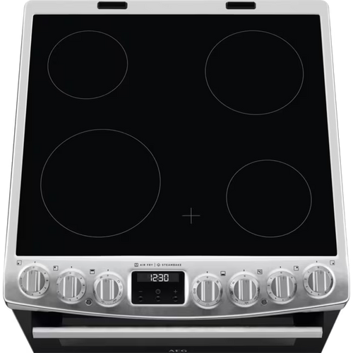 AEG CCX6740ACM - Stainless Steel Double Oven Electric Cooker - 4 Zone Ceramic Hob - A Energy Rating