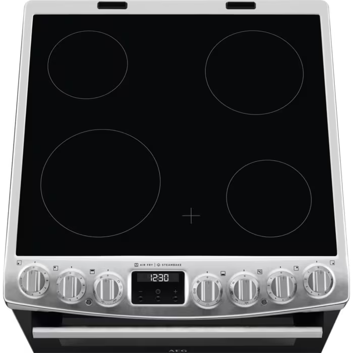 AEG CCX6740ACM - Stainless Steel Double Oven Electric Cooker - 4 Zone Ceramic Hob - A Energy Rating