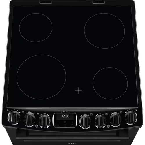 AEG CCX6740ACB - Black Ceramic Electric Cooker - Double Oven - 73/39 Liters - A energy rating