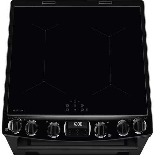 AEG CIX6540ACB - Black Induction Electric Cooker with Double Oven - 77/39L Capacity - A Energy Rating