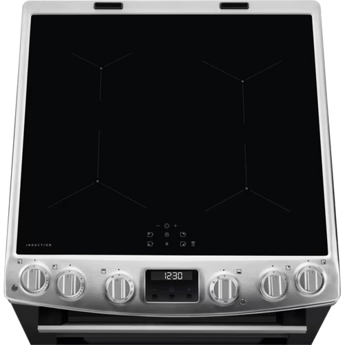 AEG CIX6540ACM - Stainless Steel Induction Electric Double Oven Cooker - 77/39L Capacity - A Energy Rating
