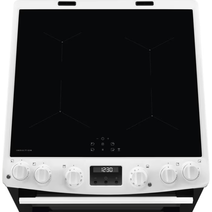 AEG CIX6540ACW - White Induction Electric Cooker with Double Oven - 77/39L Capacity - A Energy Rating