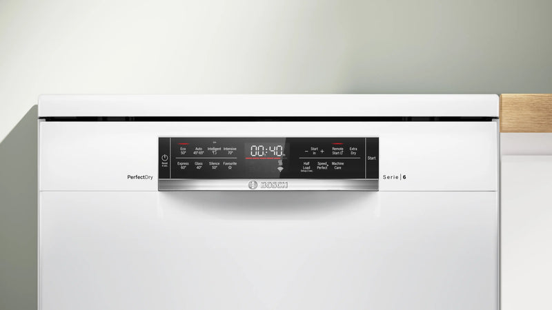 Bosch Series 6 SMS6TCW01G - White Freestanding Dishwasher - A energy